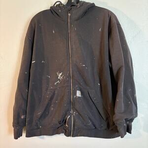 Carhartt Black Men's Marquette Full-Zip Sweatshirt Well Loved